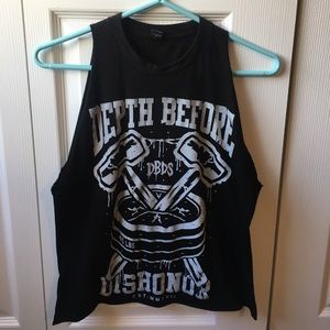 Depth Before Dishonor black muscle tee